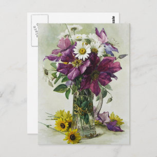 Flower Painting by Paul de Longpré Mother's Day Postcard