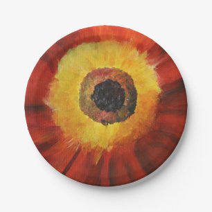 Flower Painting Custom Paper Plates 7 in