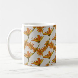 Flower Painting Orange Yellow Daisies Autumn Coffee Mug