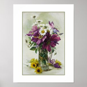 Flower painting. Paul de Longpré. Fine Art Print