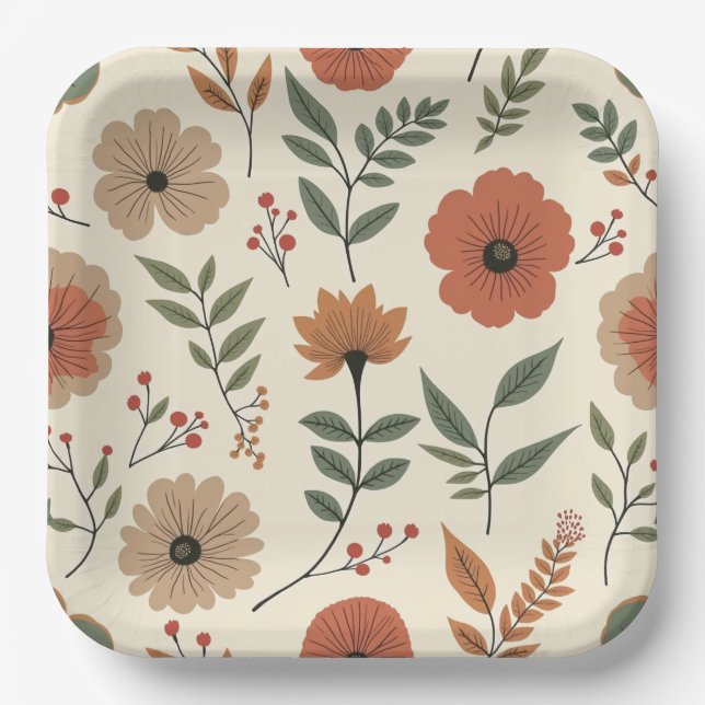 flower  paper plate (Front)