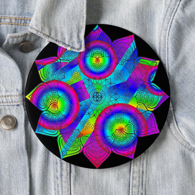 Flower Paradise 6 Cm Round Badge (In Situ)