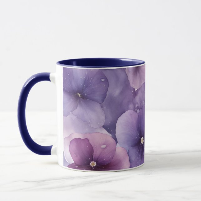 Flower Paradise of Violets Mug (Left)