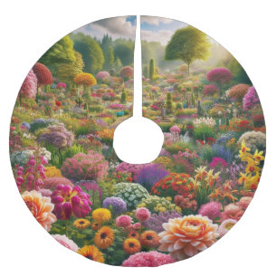 Flower Paradise Tree Skirt Colourful Garden Art