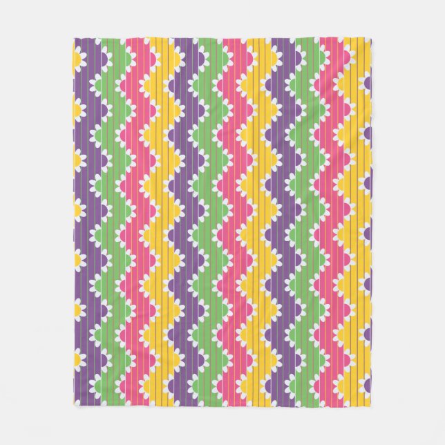 Flower Party | FPA-02 |  Fleece Blanket (Front)