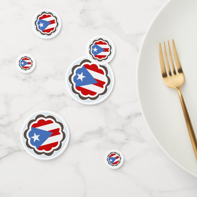Flower Party, Puerto Rican Flag Party Theme Confetti (Group)