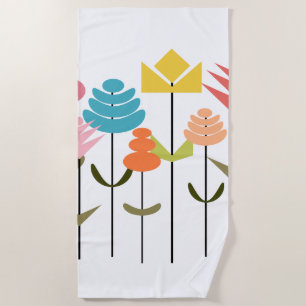 Flower Patch  Beach Towel