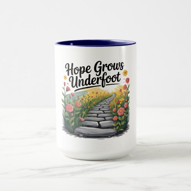 Flower Path - Nature-Inspired Mental Health Mug (Center)