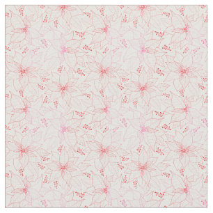 Flower pattern 02B.b White BG Fabric