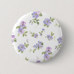 Flower pattern 6 cm round badge