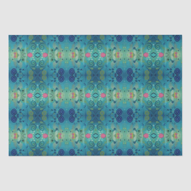 Flower Pattern 7 Matching Bubbles Cuddlebuns Tissue Paper (Front)
