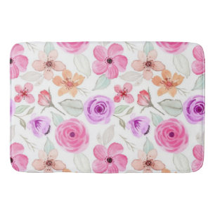 Flower pattern bath mat