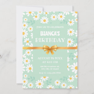 FLOWER PATTERN BIRTHDAY INVITATION