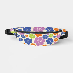Flower Pattern - Blue, Orange, Purple, Green Bum Bags