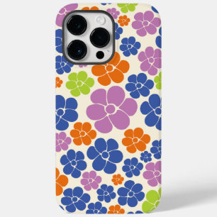 Flower Pattern - Blue, Orange, Purple, Green Case-Mate iPhone 14 Pro Max Case