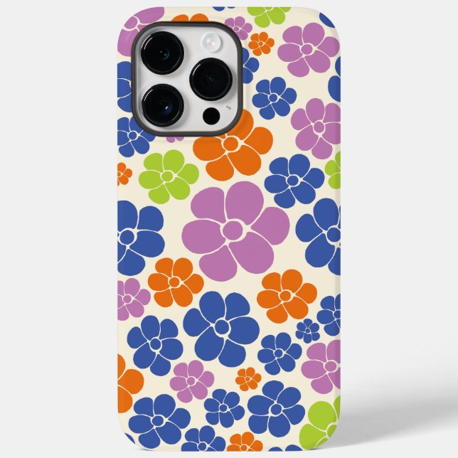 Flower Pattern - Blue, Orange, Purple, Green Case-Mate iPhone Case (Back)