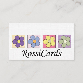 Flower pattern business cards