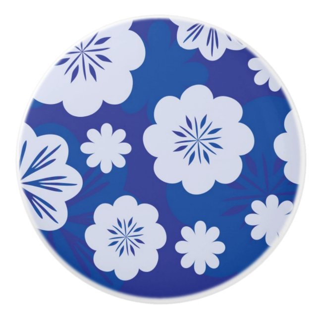 flower pattern ceramic knob (Front)