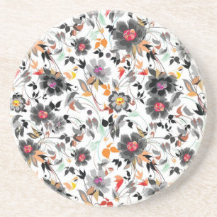 Flower pattern coaster