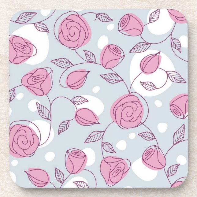 Flower pattern coaster (Front)