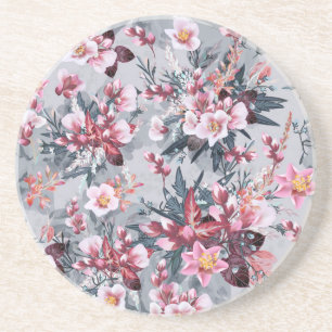 Flower pattern coaster