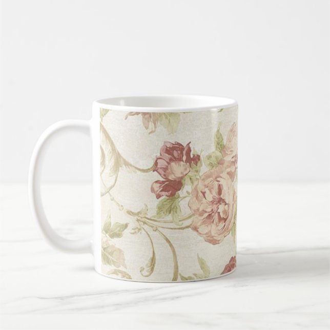 Flower pattern coffee mug (Left)