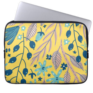 Flower pattern colourful shining beauty laptop sleeve