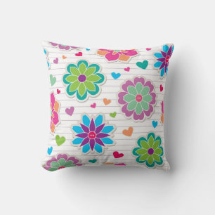 Flower pattern cushion