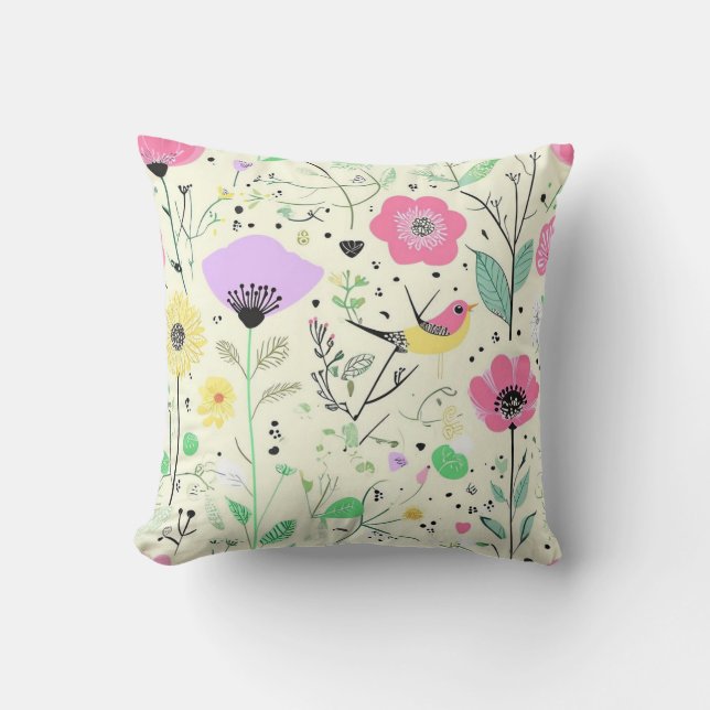 flower pattern cushion (Front)