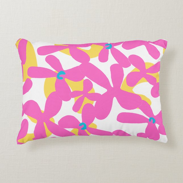 Flower pattern decorative cushion (Front)