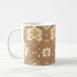 Flower pattern design mug