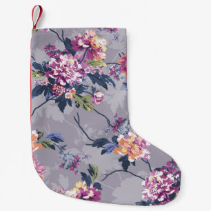 flower pattern design textile illustrationart, bac small christmas stocking
