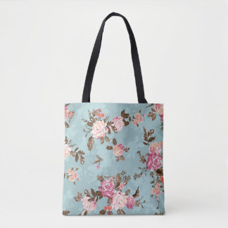 flower pattern design textile illustrationart,back tote bag