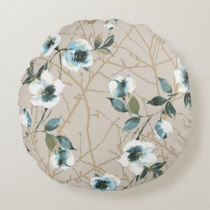 flower pattern design textile illustrationart,patt round cushion