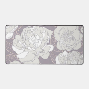 Flower pattern desk mat