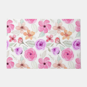 Flower pattern doormat