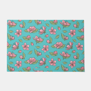 Flower pattern doormat