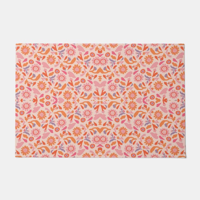 Flower pattern doormat (Front)