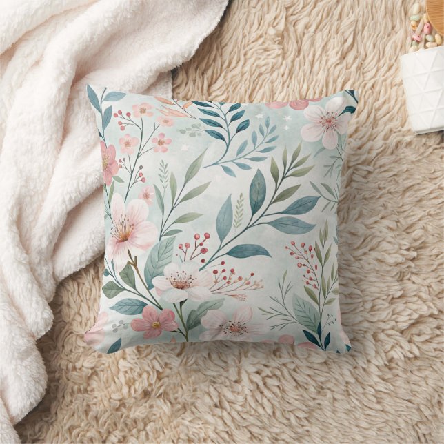 Flower Pattern Drawing Cushion (Blanket)