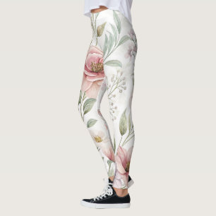 Flower Pattern Drawing Leggings