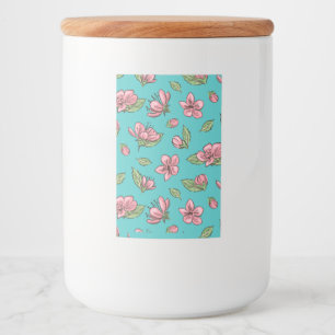 Flower pattern food label
