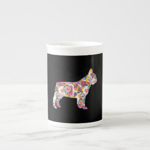 Flower Pattern Frenchie French Bulldogs Lover Gift Bone China Mug