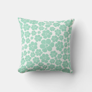 Flower Pattern - Green (Mint) Cushion