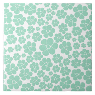 Flower Pattern - Green (Mint) Tile