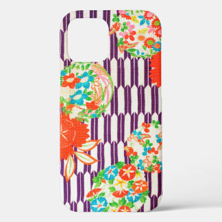 Flower Pattern, Japanese Design iPhone 12 Case
