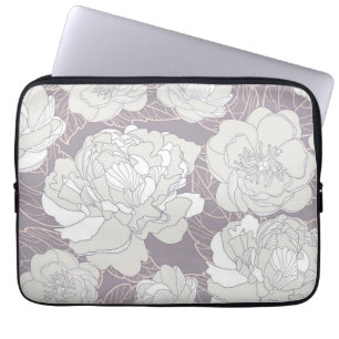 Flower pattern laptop sleeve