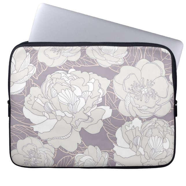 Flower pattern laptop sleeve (Front)