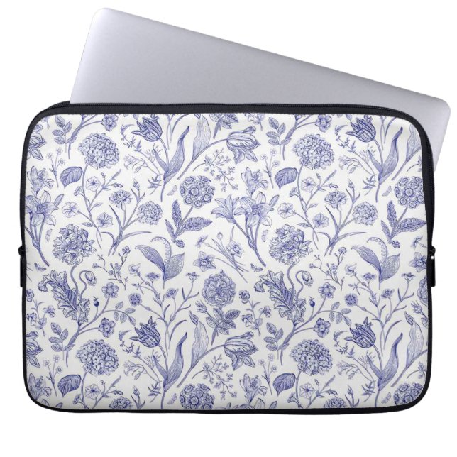 Flower pattern laptop sleeve (Front)