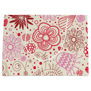Flower pattern large gift bag