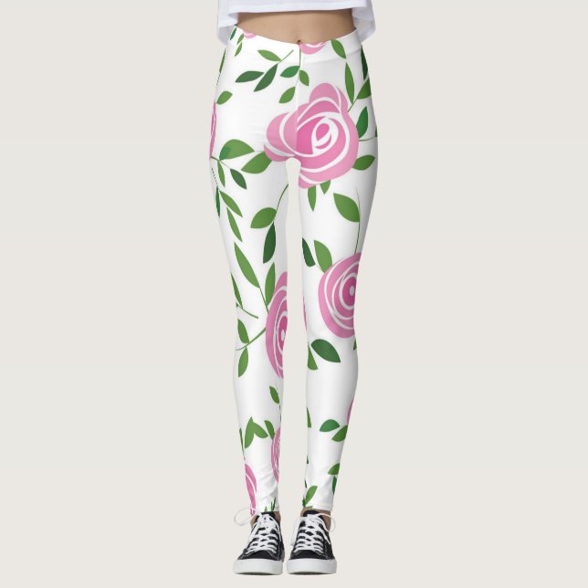 Flower pattern leggings (Front)
